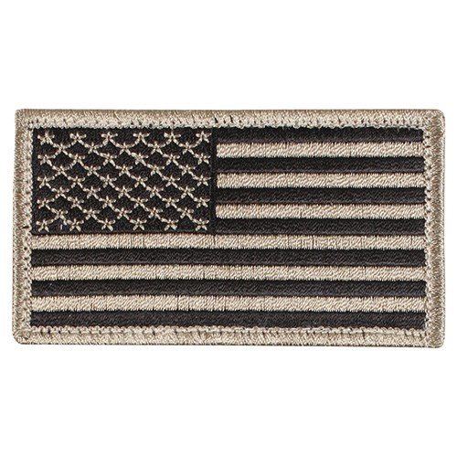 Levně ROTHCO nášivka USA vlajka 4,5 x 8,5 cm ČERNÁ/KHAKI