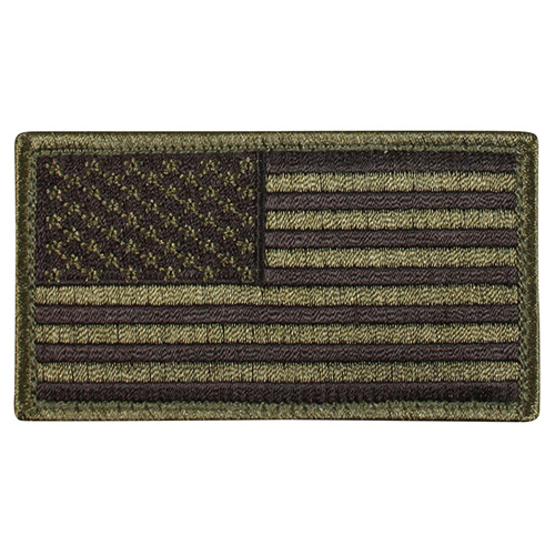 Levně ROTHCO nášivka USA vlajka 4,5 x 8,5 cm ČERNÁ/ZELENÁ
