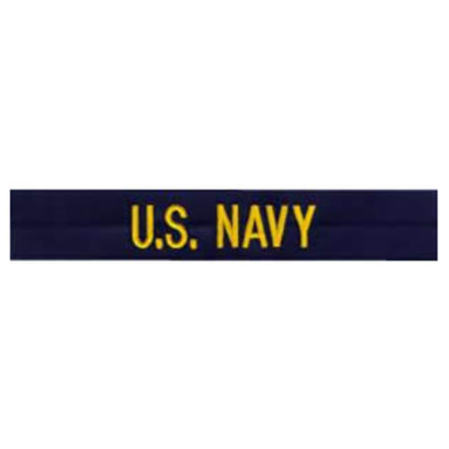 Levně MILITARY RANGE nášivka "U.S. NAVY" zlatá niť MODRÁ