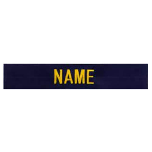 Levně MILITARY RANGE nášivka jmenovka 3x "NAME" zlatá niť MODRÁ