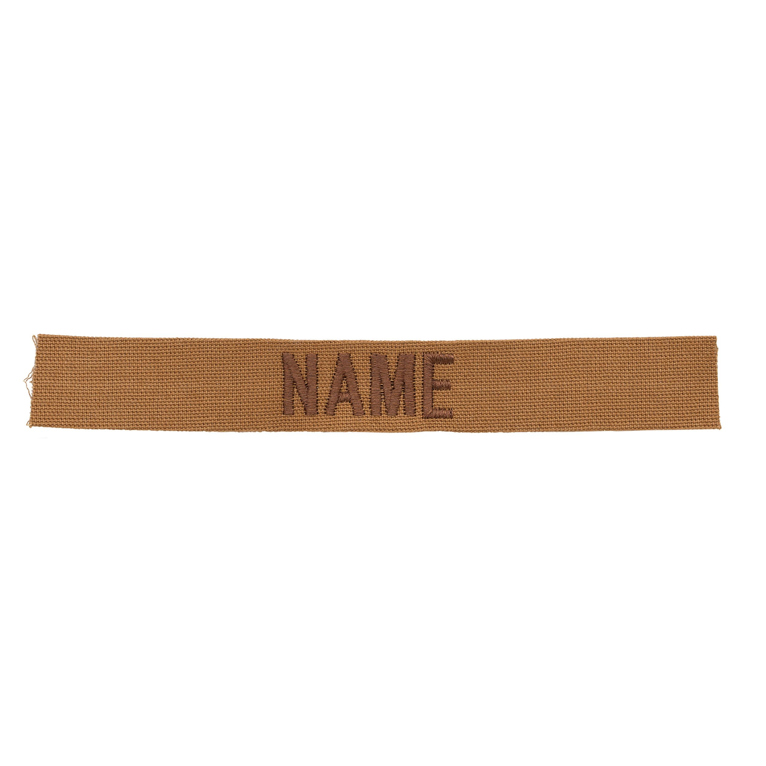 Levně MILITARY RANGE nášivka jmenovka "NAME" COYOTE