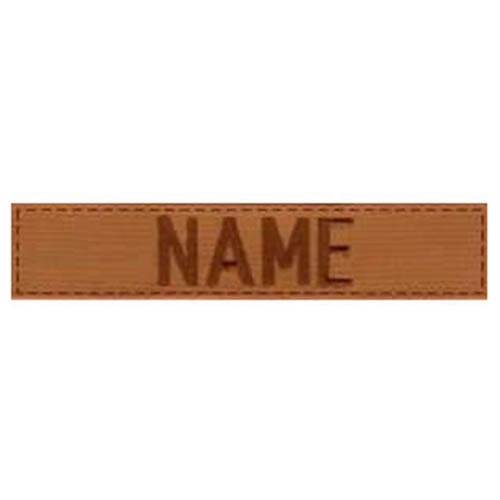 Levně MILITARY RANGE nášivka jmenovka "NAME" 12,5 cm VELCRO COYOTE