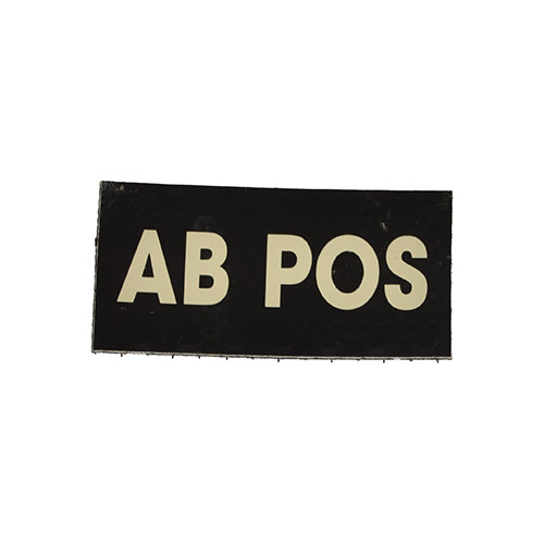 Levně MILITARY RANGE nášivka IFF IR krevní skupina VELCRO AB POS ČERNÁ