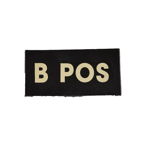 Levně MILITARY RANGE nášivka IFF IR krevní skupina VELCRO B POS ČERNÁ