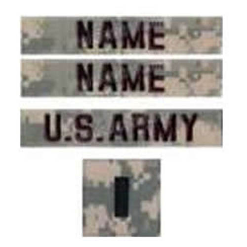 Levně MILITARY RANGE nášivky U.S. ARMY sada 4ks VELCRO ACU DIGITAL