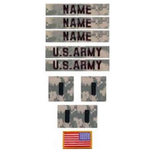 Levně MILITARY RANGE nášivky U.S. ARMY sada 10ks VELCRO ACU DIGITAL