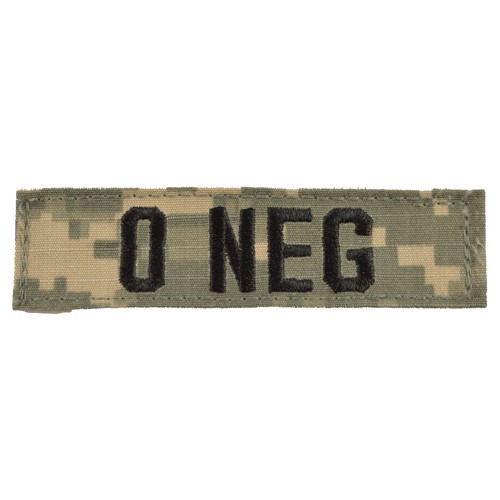 Levně MILITARY RANGE nášivka krevní skupina 0 NEG VELCRO ACU DIGITAL