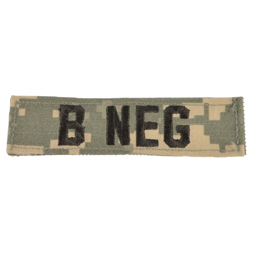 Levně MILITARY RANGE nášivka krevní skupina B NEG VELCRO ACU DIGITAL