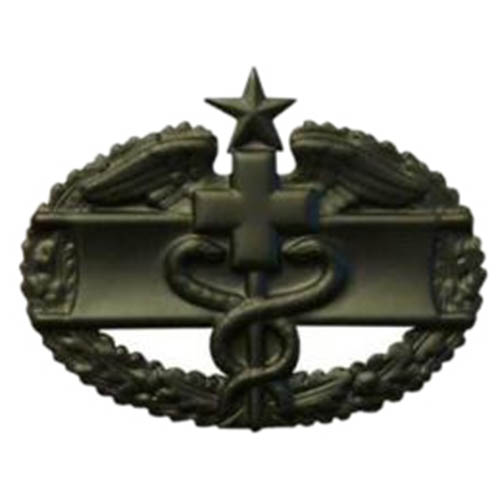 Levně Odznak US COMBAT MEDICAL 2nd AWARD ČERNÝ