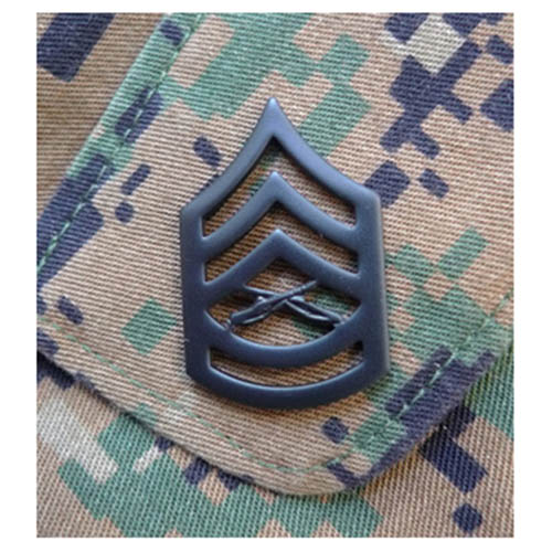 Levně Odznak hodnostní USMC - GySgt. - ČERNÝ pár