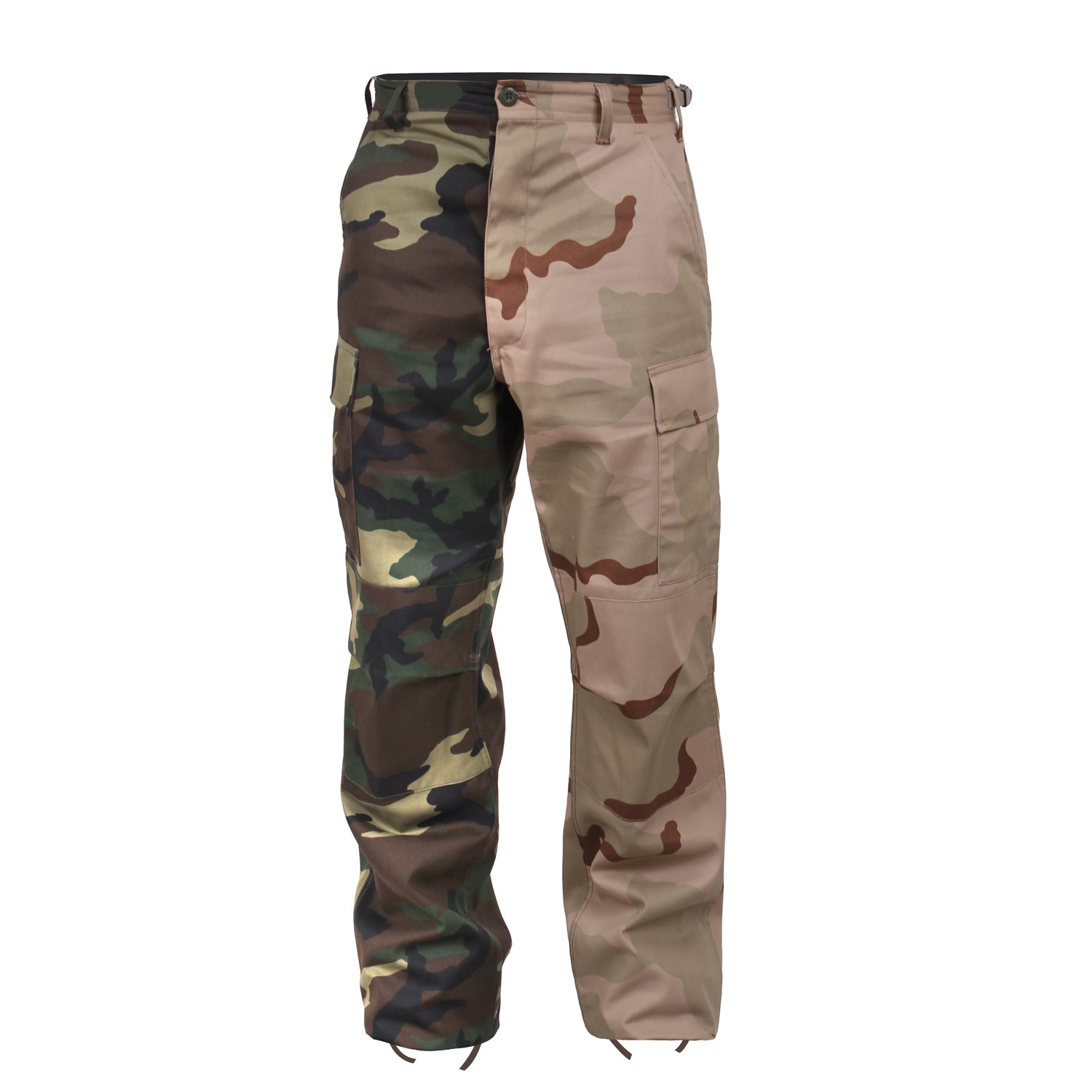 Levně Kalhoty dvoubarevné BDU WOODLAND/3-COL DESERT