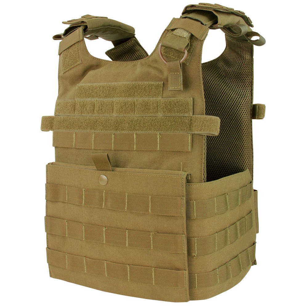 Levně CONDOR OUTDOOR vesta lehká GUNNER MOLLE nosič plátů COYOTE BROWN