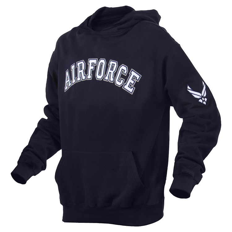 Levně Mikina AIR FORCE s kapucí TMAVĚ MODRÁ