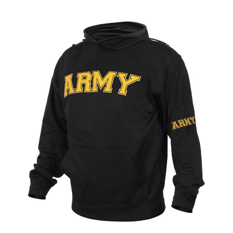 Levně Mikina ARMY s kapucí ČERNÁ