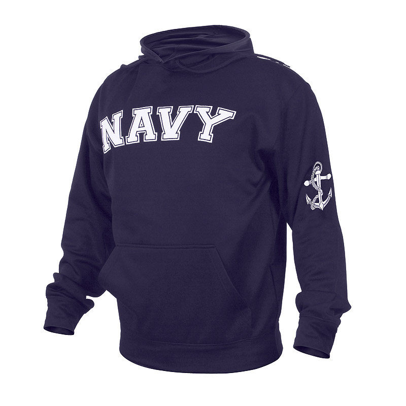 Levně Mikina NAVY s kapucí MODRÁ