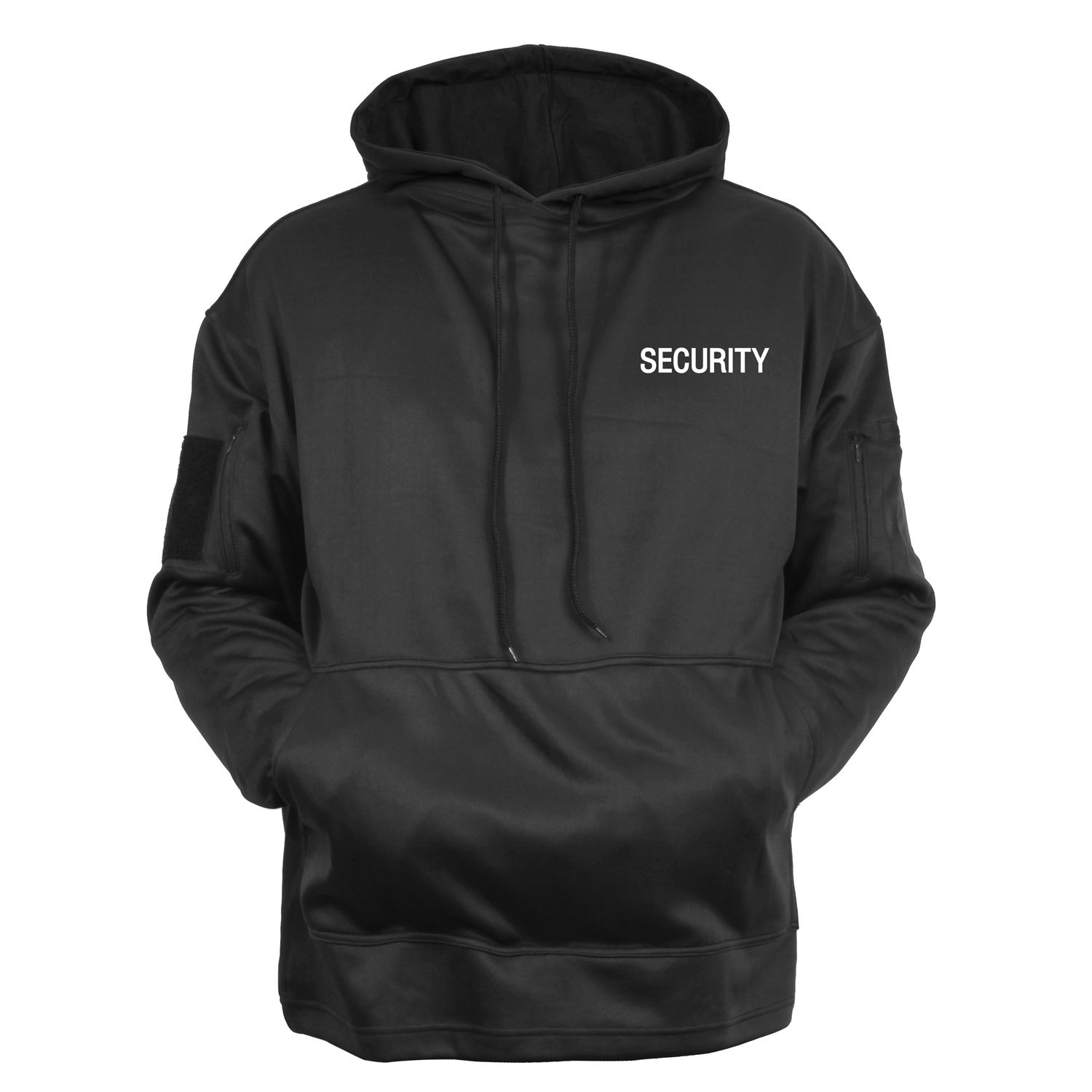 Levně Mikina SECURITY s kapucí ČERNÁ