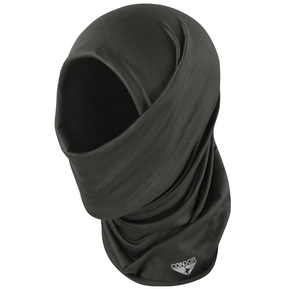 Levně CONDOR OUTDOOR šátek MULTI-WRAP multifunkční ČERNÝ