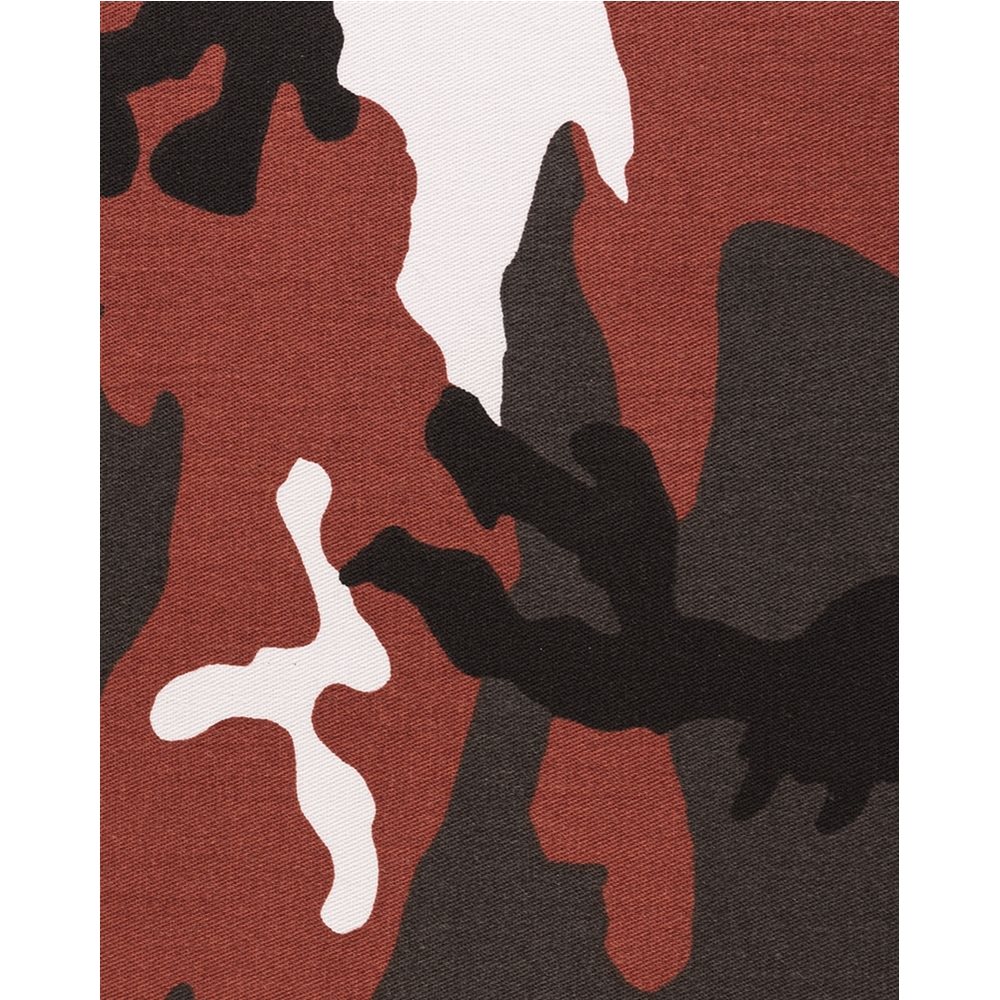 Levně Látka kepr URBAN CAMO RED šíře 160 cm