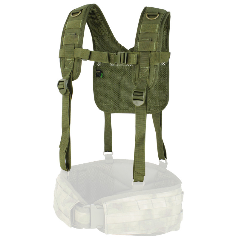 Levně CONDOR OUTDOOR kšandy bojové MOLLE tvar H ZELENÉ