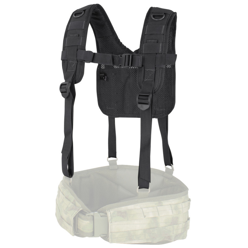 Levně CONDOR OUTDOOR kšandy bojové MOLLE tvar H ČERNÉ