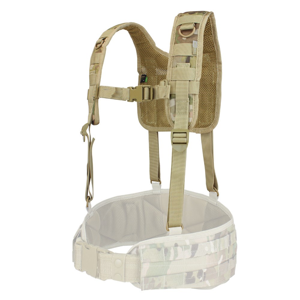 Levně CONDOR OUTDOOR kšandy bojové MOLLE tvar H MULTICAM