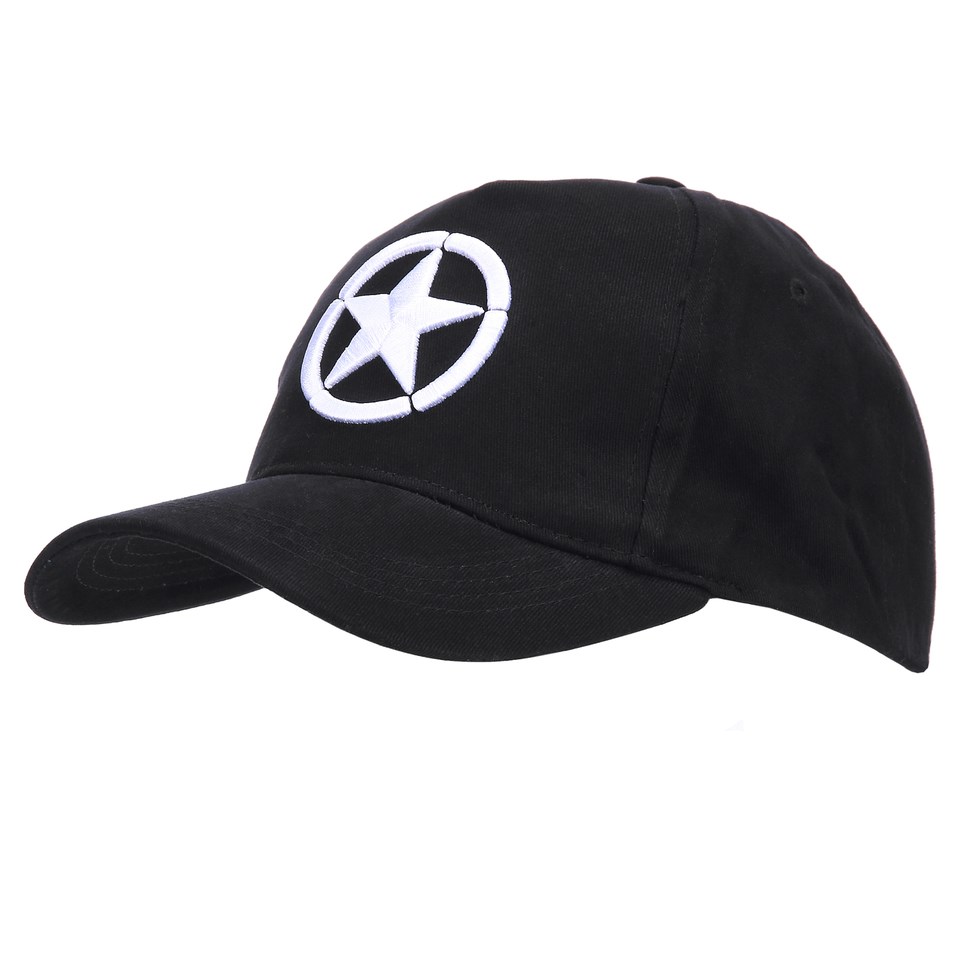 Levně FOSTEX čepice baseball 3D výšivka ALLIED STAR WWII ČERNÁ