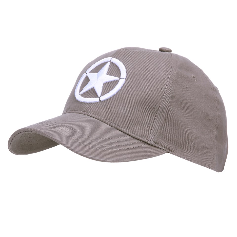 Levně FOSTEX čepice baseball 3D výšivka ALLIED STAR WWII ŠEDÁ