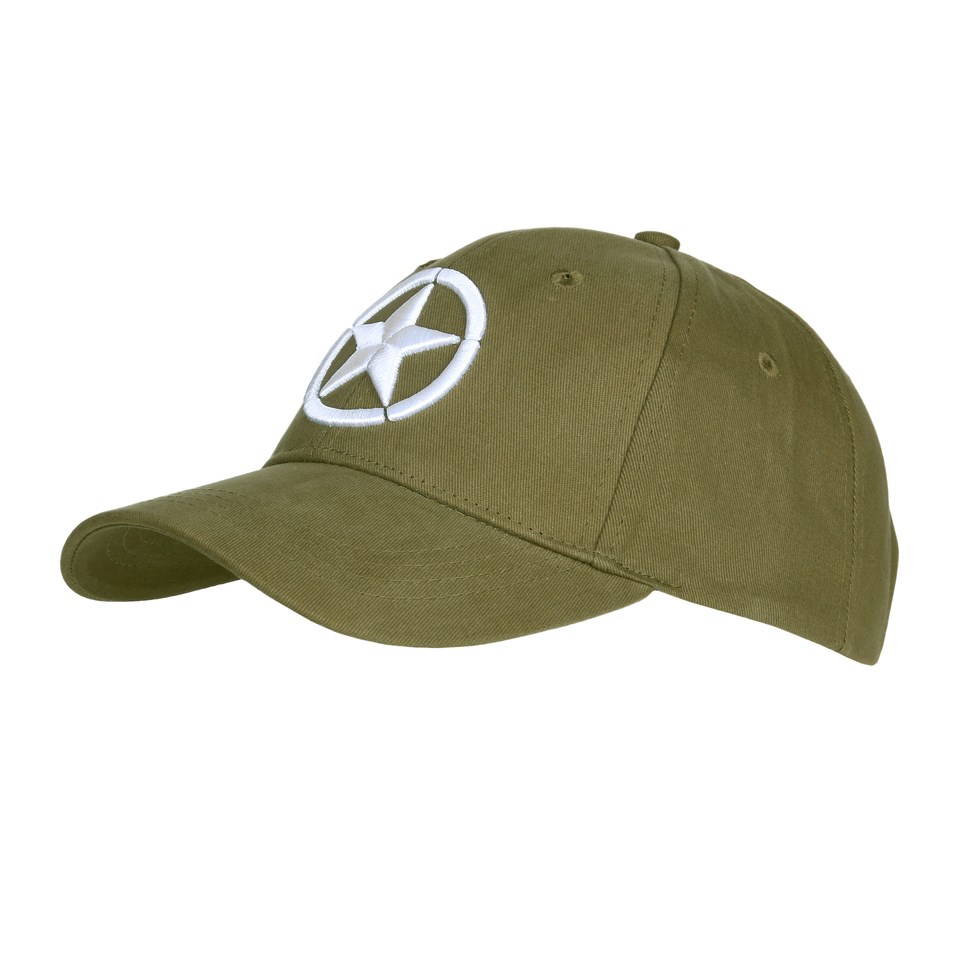 Levně FOSTEX čepice baseball 3D výšivka ALLIED STAR WWII ZELENÁ