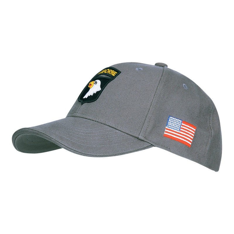 Levně FOSTEX čepice baseball 101st AIRBORNE ŠEDÁ