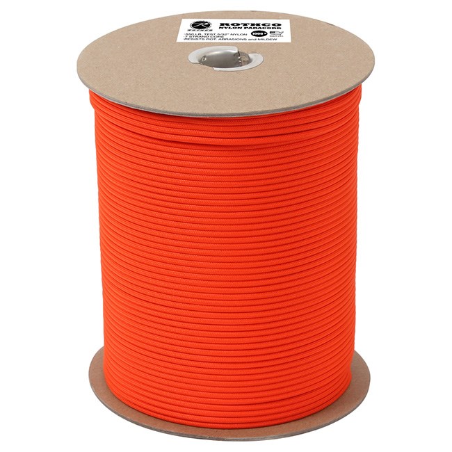 Levně ROTHCO šňůra PARACORD nylon 550LB na cívce ø 4 mm / 300 m ORANŽOVÁ