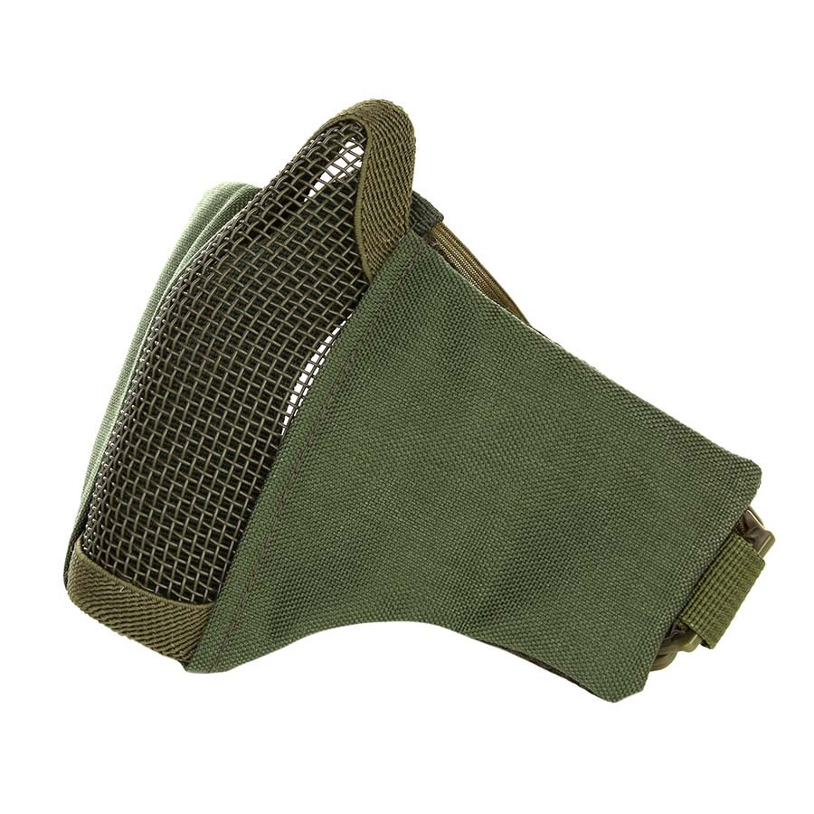 Levně 101INC maska AIRSOFT polstrovaná s mřížkou ZELENÁ
