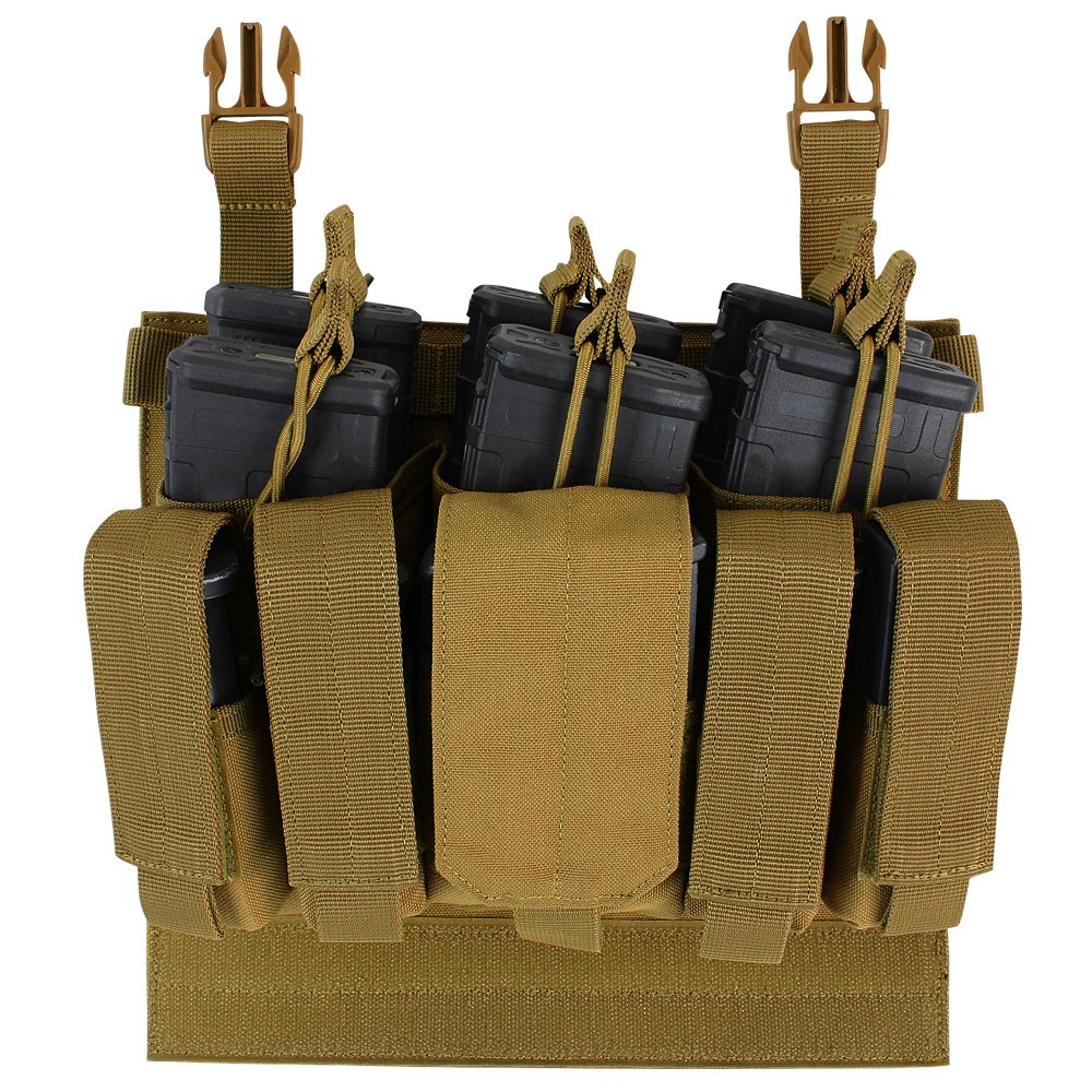 Levně CONDOR OUTDOOR platforma přední VAS RECON se sumkami COYOTE BROWN