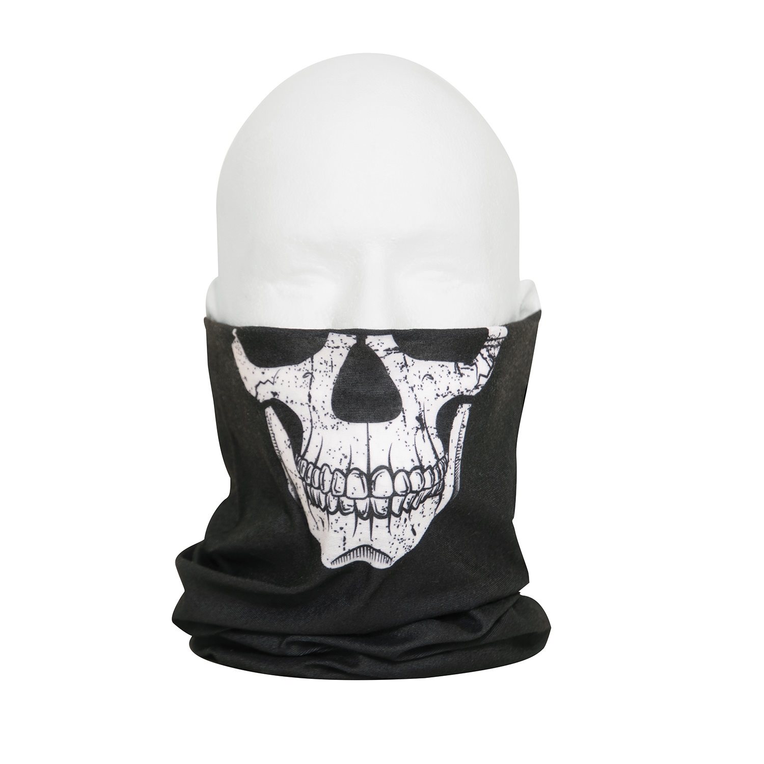 Levně ROTHCO šátek HEADGEAR multifunkční s lebkou ČERNÝ