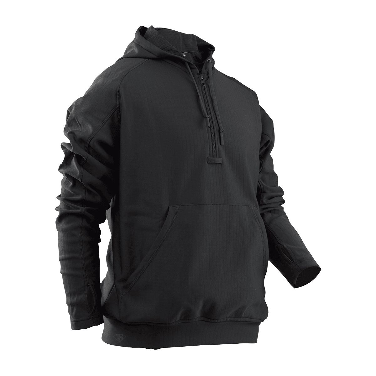 Triko 24-7 GRID FLEECE s kapucí ČERNÉ