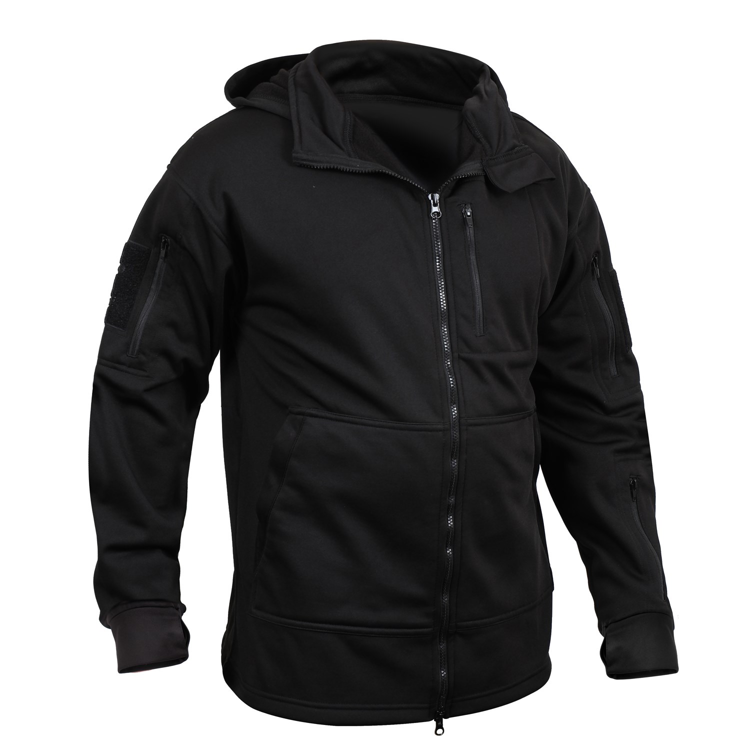 Levně Bunda TACTICAL s kapucí ČERNÁ