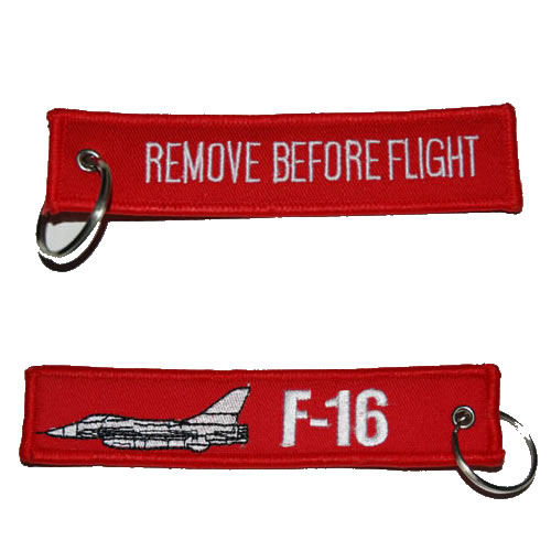 Levně FOSTEX klíčenka REMOVE BEFORE FLIGHT / F-16