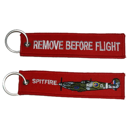 Klíčenka REMOVE BEFORE FLIGHT / SPITFIRE