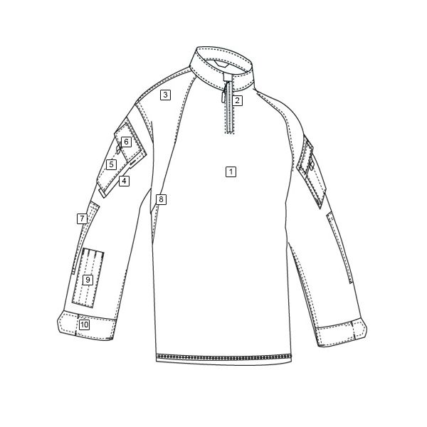 Košile taktická COMBAT TRU 1/4 ZIP MULTICAM TROPIC® TRU-SPEC 25370 L-11
