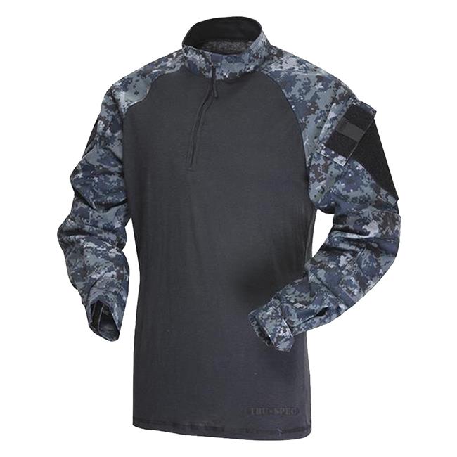 Levně Košile taktická COMBAT TRU 1/4 ZIP MIDNIGHT DIGITAL