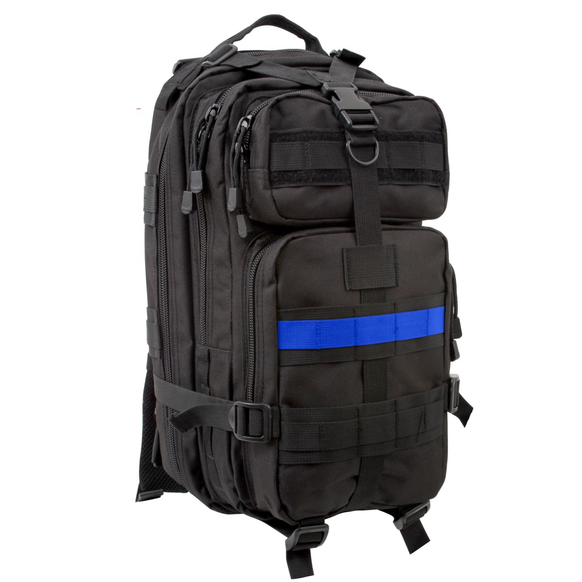 Levně ROTHCO batoh ASSAULT I TRANSPORT s modrým pruhem ČERNÝ