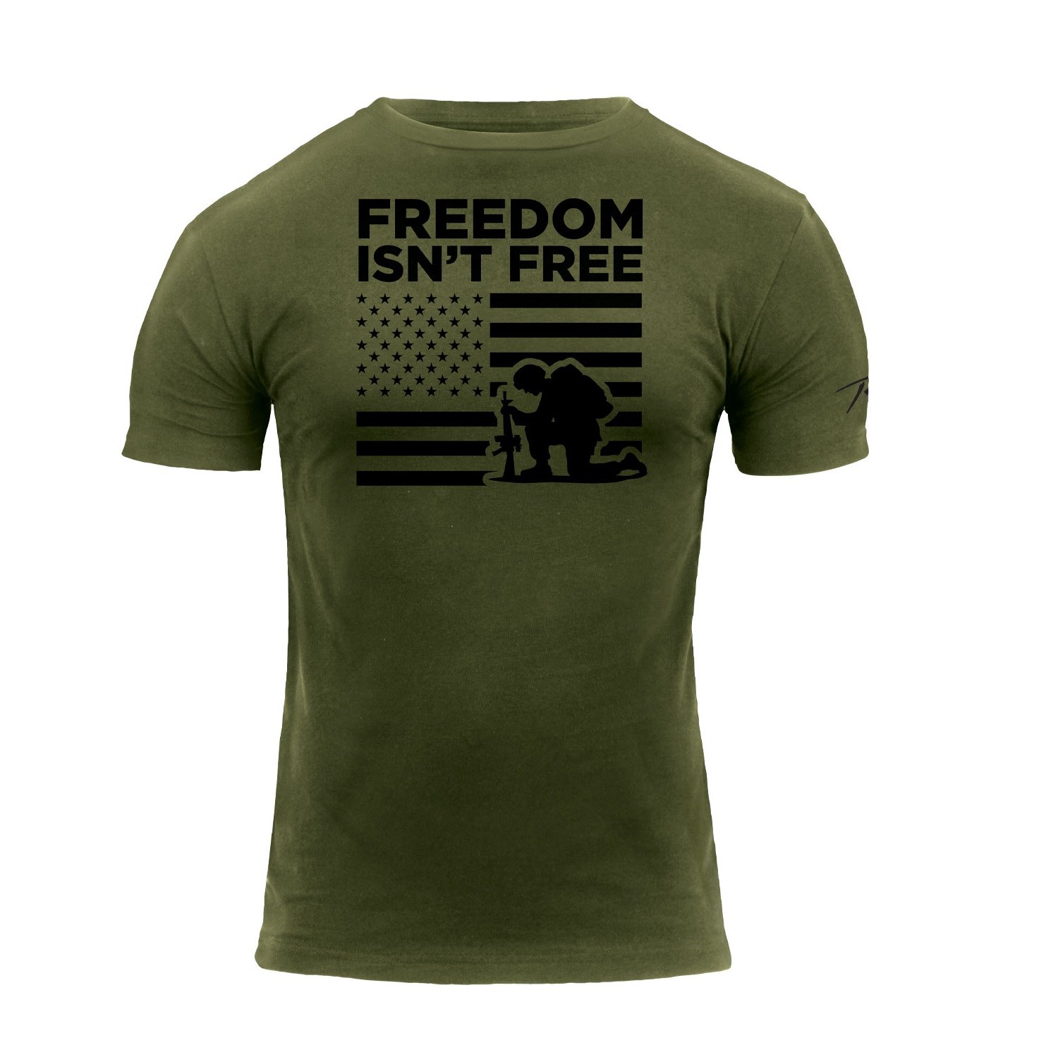 Levně Triko FREEDOM ISN´T FREE krátký rukáv ZELENÉ