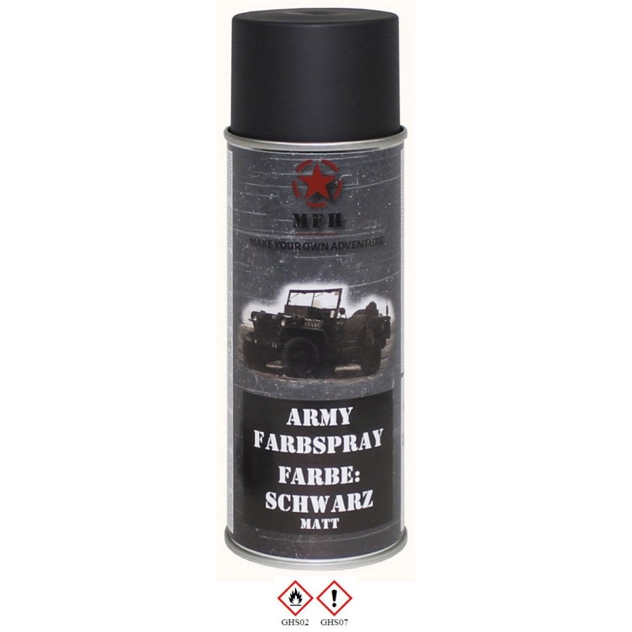 Levně MFH barva ARMY ve spreji 400ml RAL 9021 MATT ČERNÁ