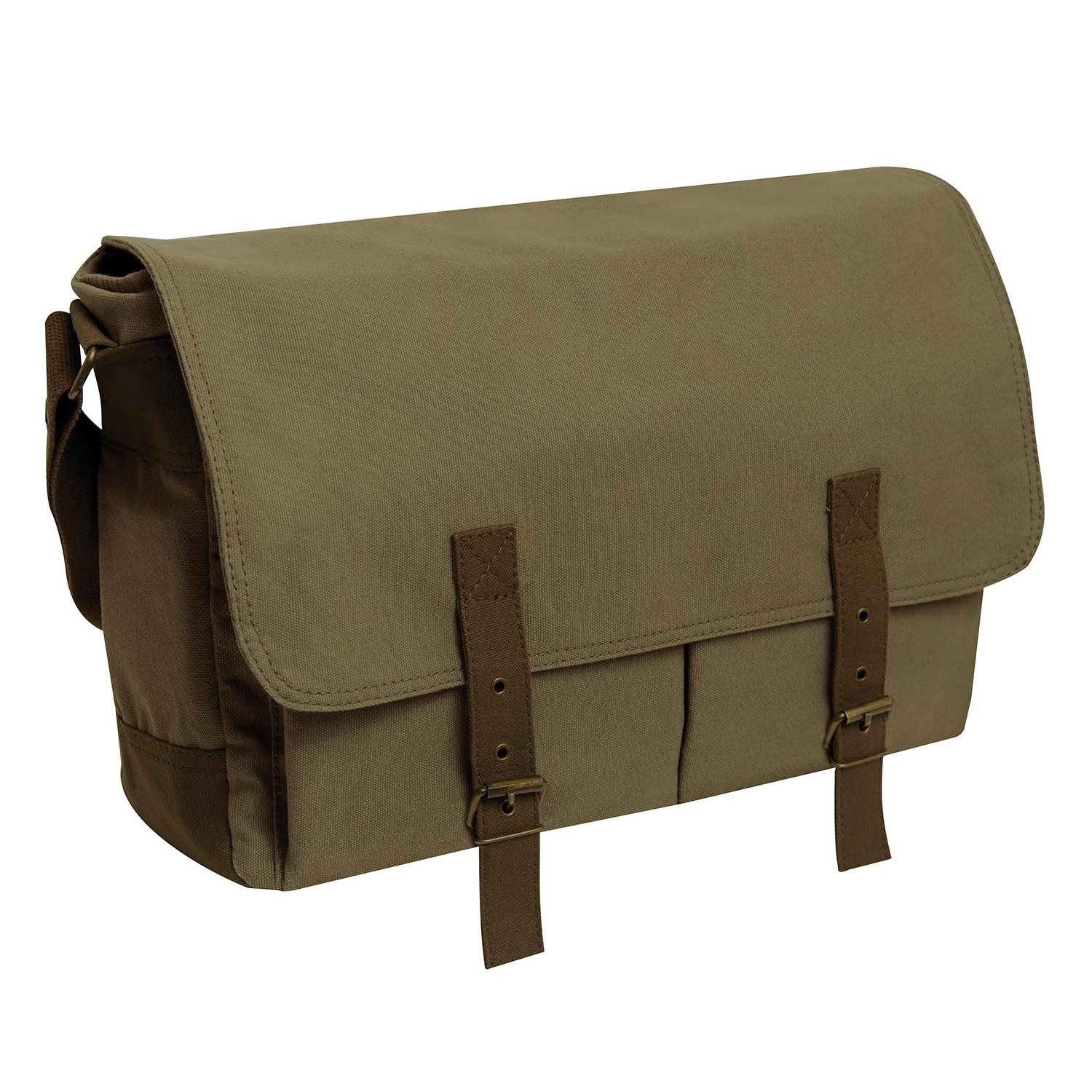 Levně ROTHCO taška MESSENGER DELUXE Vintage plátěná ZELENÁ