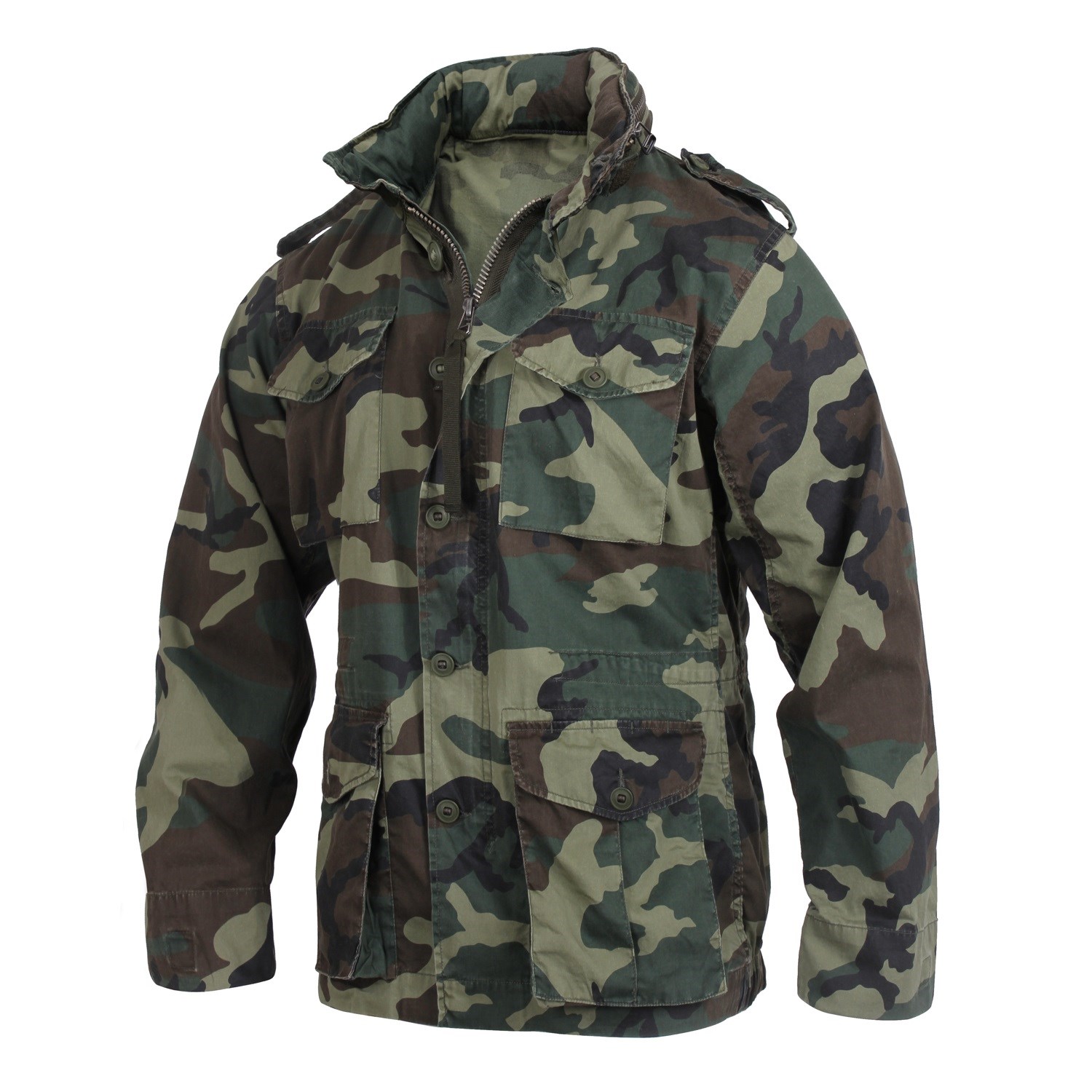 Levně Bunda lightweight VINTAGE US M65 WOODLAND