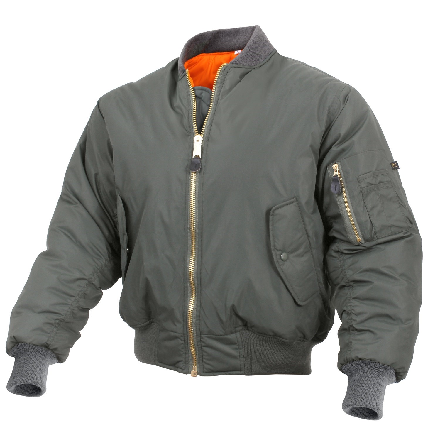 Levně Bunda bomber ENHANCED MA1 FLIGHT SAGE GREEN