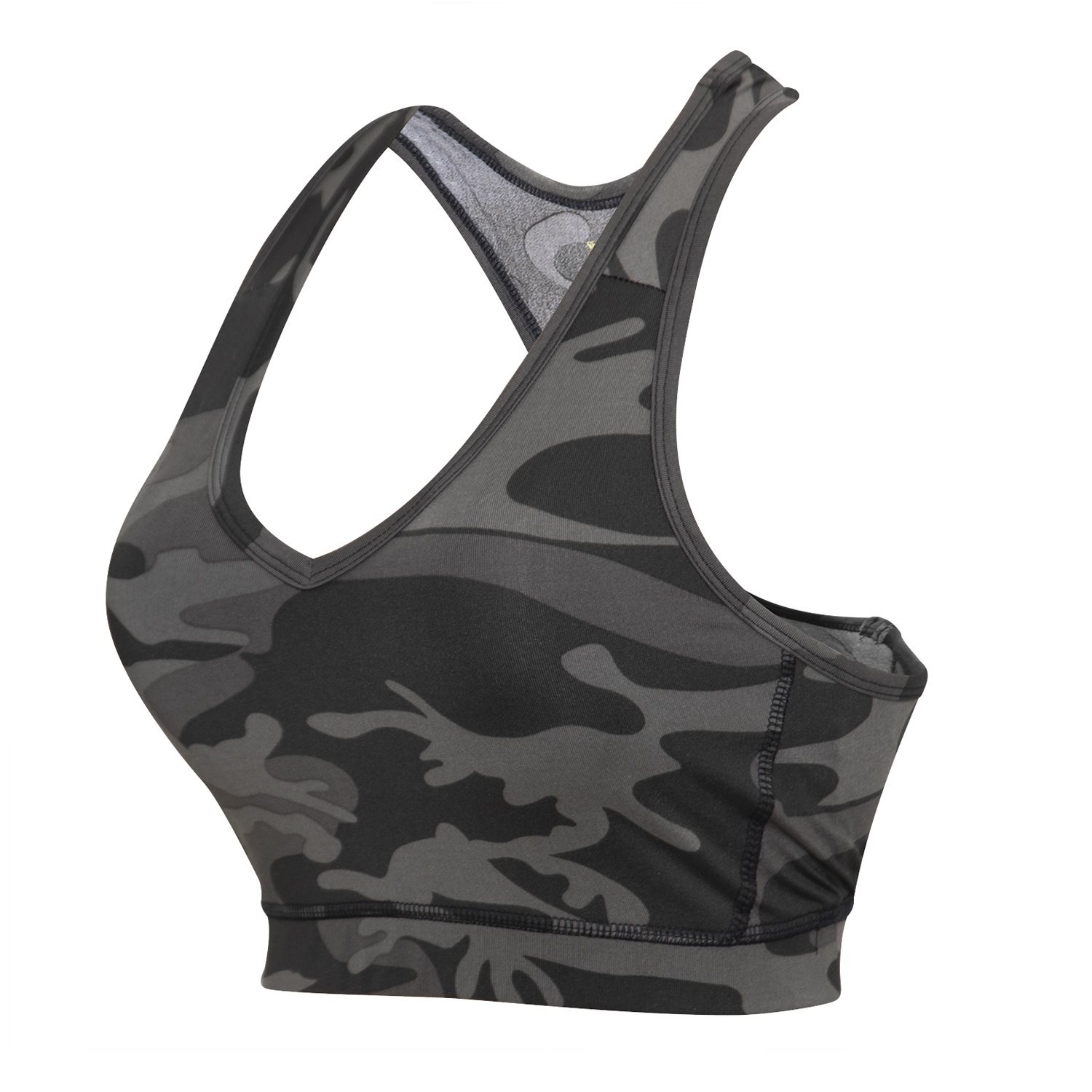 Levně Podprsenka WORKOUT sportovní BLACK CAMO