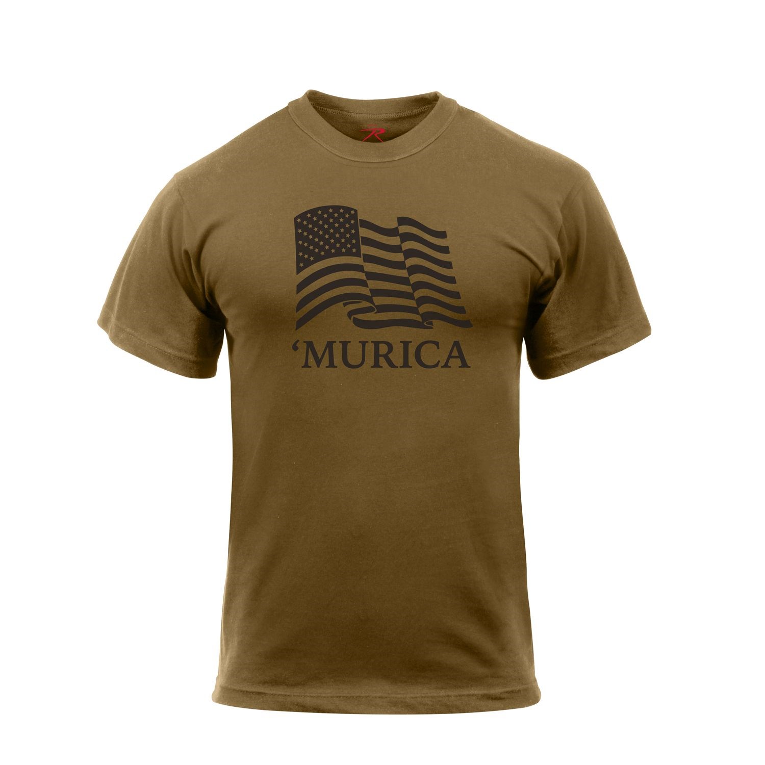 Levně Triko MURICA US HNĚDÉ