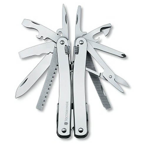 Levně VICTORINOX kleště multifunkční SwissTool SPIRIT X STŘÍBRNÉ v koženém pouzdře