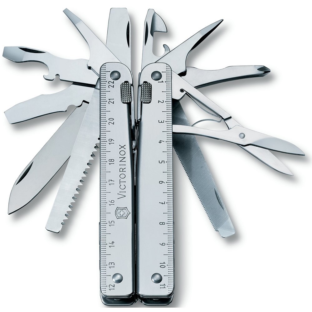 Levně VICTORINOX kleště multifunkční SwissTool X STŘÍBRNÉ v koženém pouzdře