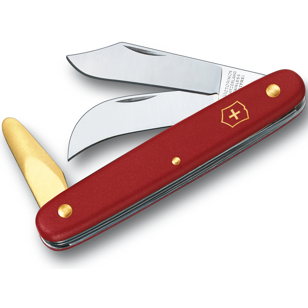 Levně VICTORINOX nůž kapesní ZAHRADNICKÝ roubovací 3 ČERVENÝ